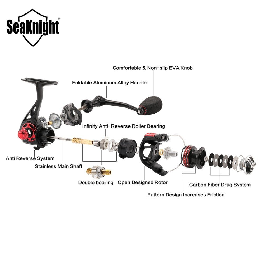 AXE Saltwater Spinning Fishing Reel - 6.2:1 Gear Ratio, 11BB, Full Metal Body