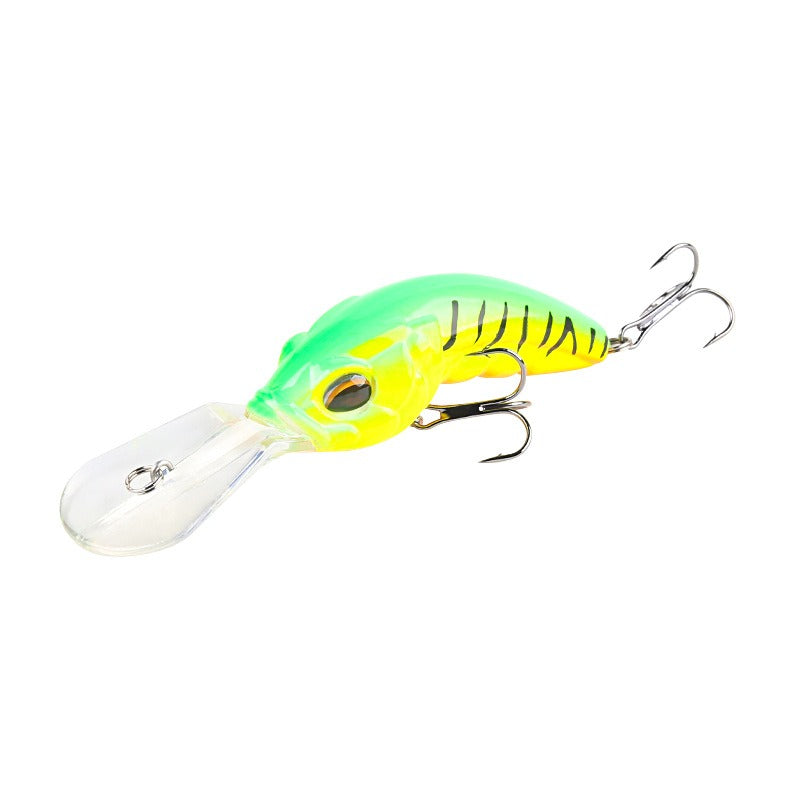 Wide Tongue Deep Dive ABS Rock Mino 10.4cm 14.5g - Enhanced Three Hook Simulated Bait