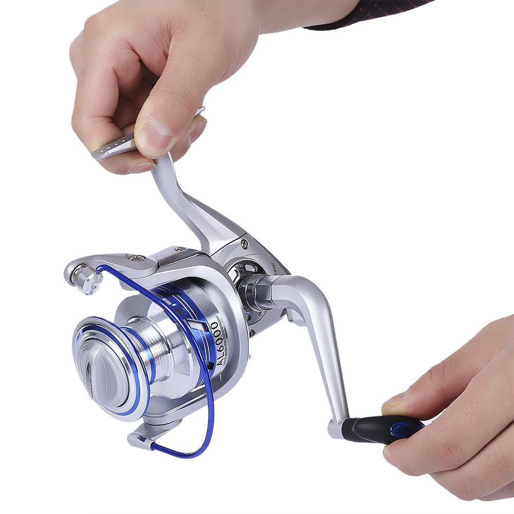 AF1000-7000 12BB Gear Ratio 5.5:1 Fishing Spinning Reel with Exchangeable Handle