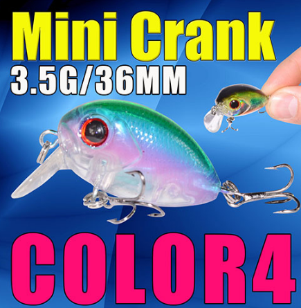 36mm 3.5g Crank Bait Hard Plastic Fishing Lure - High-Quality Wobbler for Carp Fishing