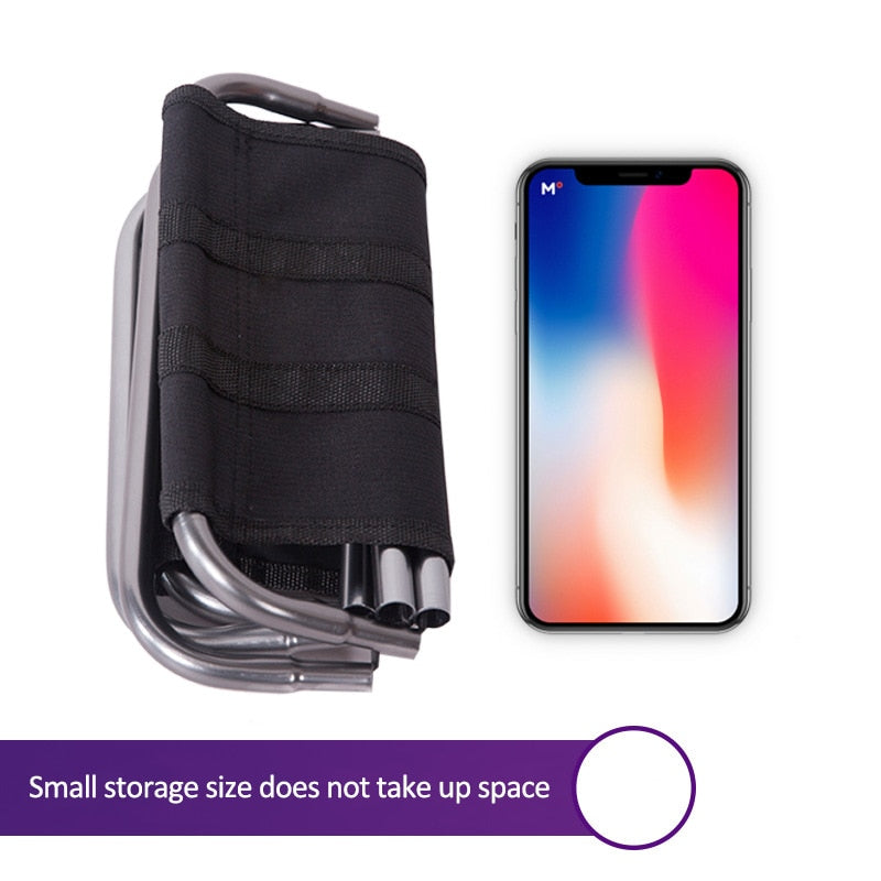 Portable Aluminum Folding Stool Chair for Fishing and Camping