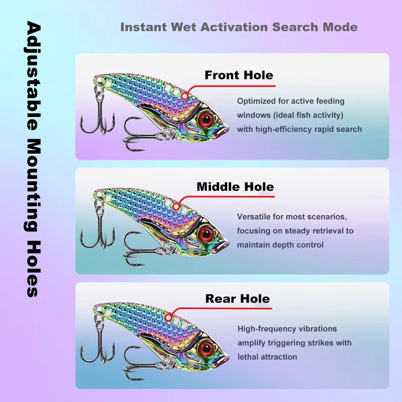 1PCS Rattlesnake Iron Jig VIB Fishing Lure – 3.5g to 15g for Predatory Fish