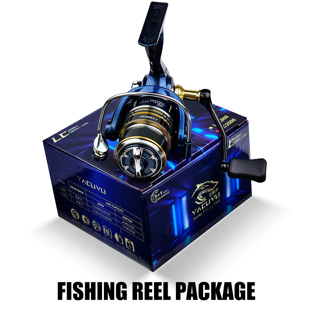 1pc Metal Spinning Wheel with 5.2:1 Speed Ratio – Ideal for Sea Fishing