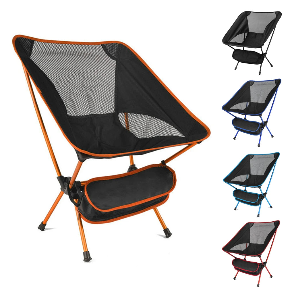 Travel Ultralight Folding Chair - Superhard High Load Outdoor Camping, Beach & Picnic Seat