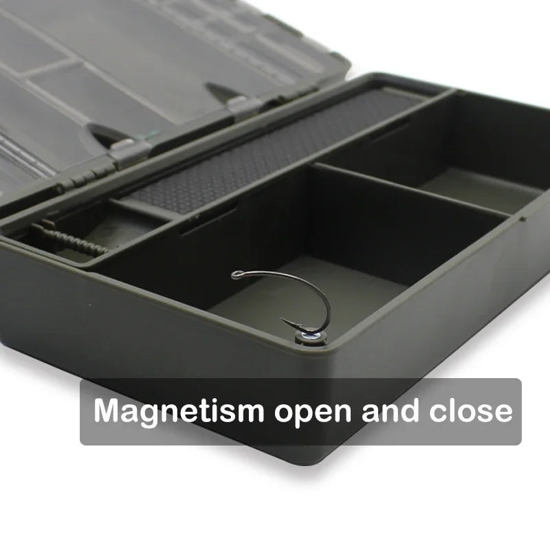 Portable Fishing Storage Box with Magnetic Compartments