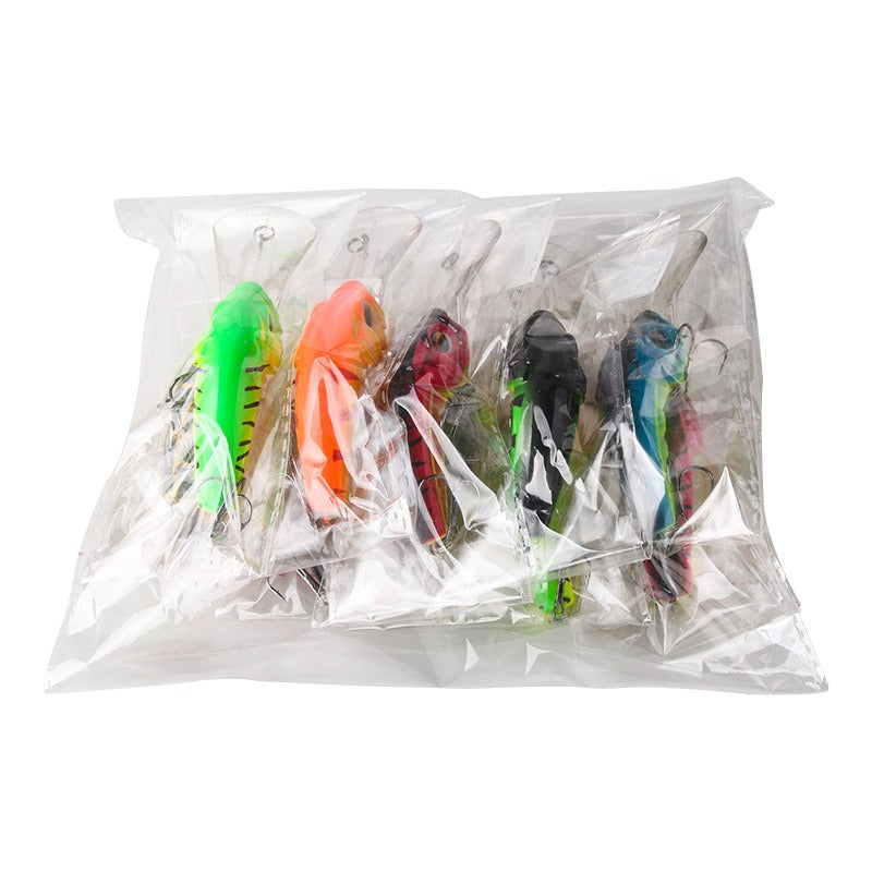 Wide Tongue Deep Dive ABS Rock Mino 10.4cm 14.5g - Enhanced Three Hook Simulated Bait