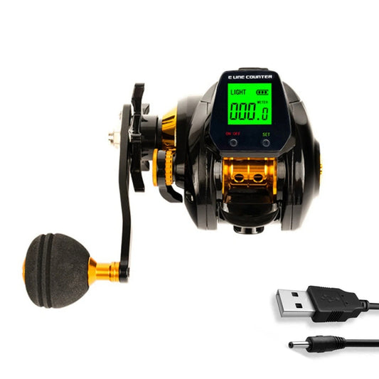 7.2:1 Digital Fishing Baitcasting Reel with Line Counter and Bite Alarm