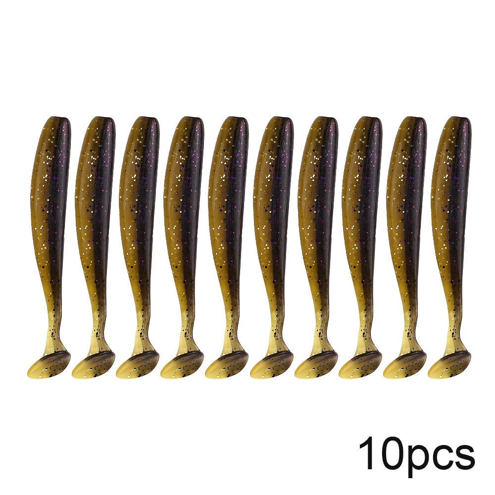 10pcs Soft Lures Silicone Bait 7cm for Sea Fishing