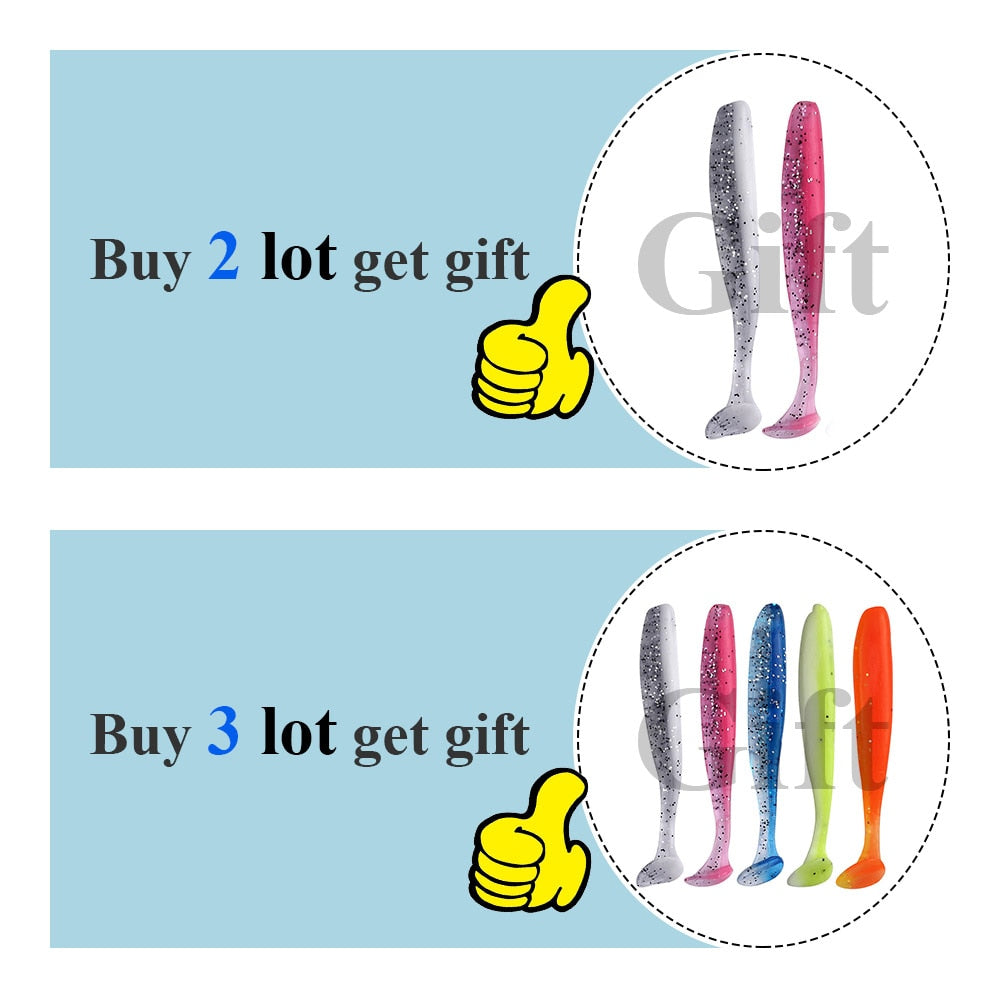 10pcs Soft Lures Silicone Bait 7cm for Sea Fishing