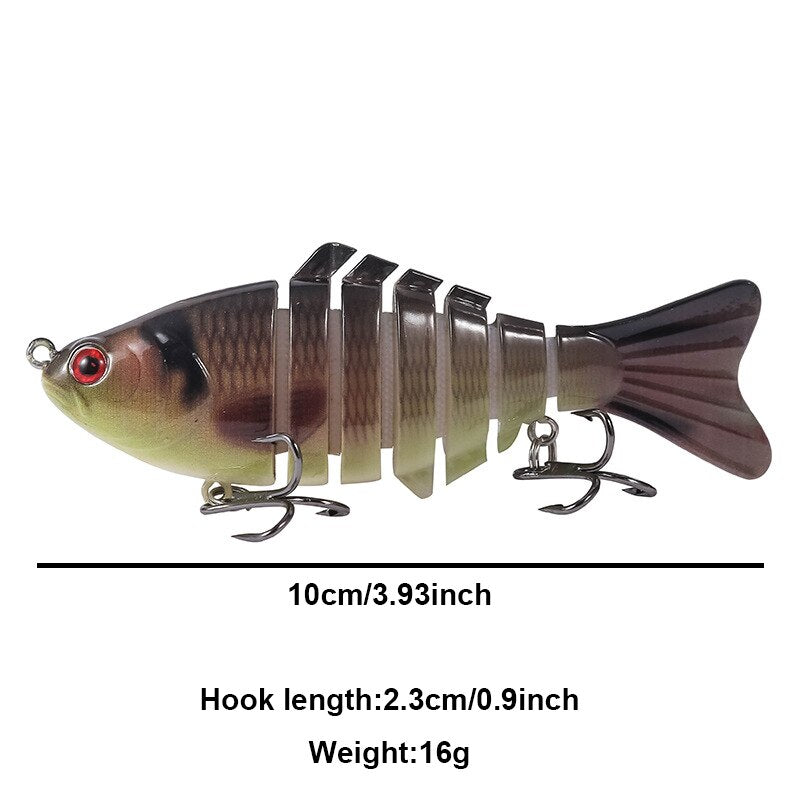 Multi Jointed Fishing Lure - 10cm Sinking Crankbait for Anglers