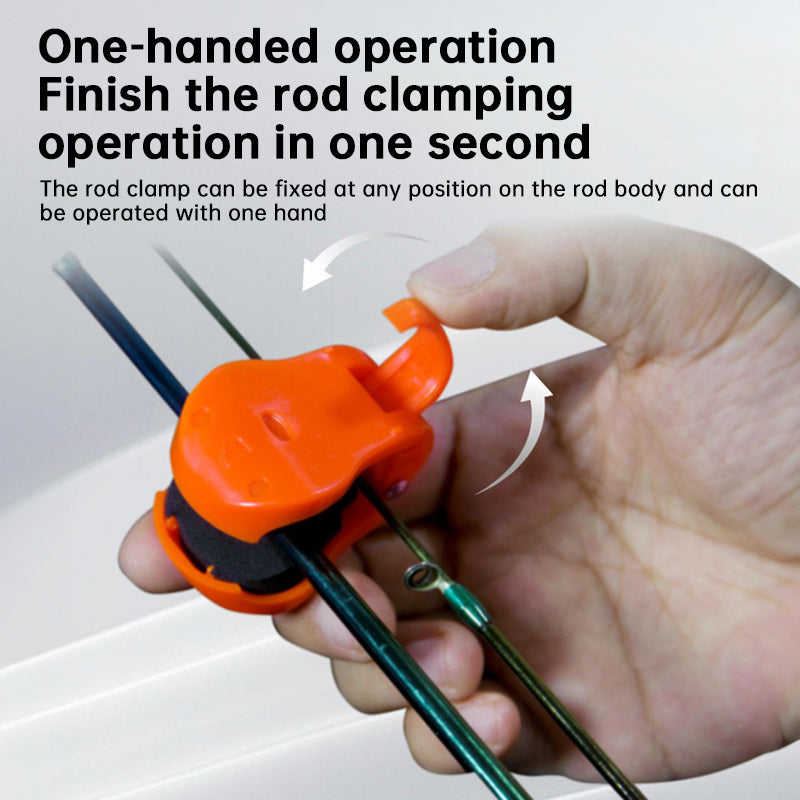 2PCS Fishing Rod Holder Clip - Compact, Wall-Mounted Fixer Strap