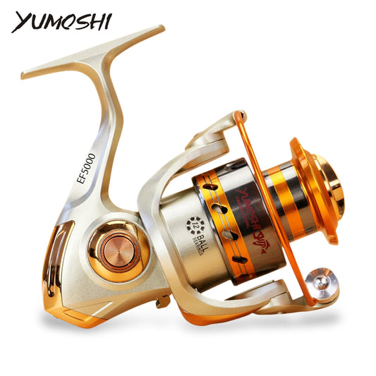 Metal Spool Spinning Fishing Reel with 12-Ball Bearings