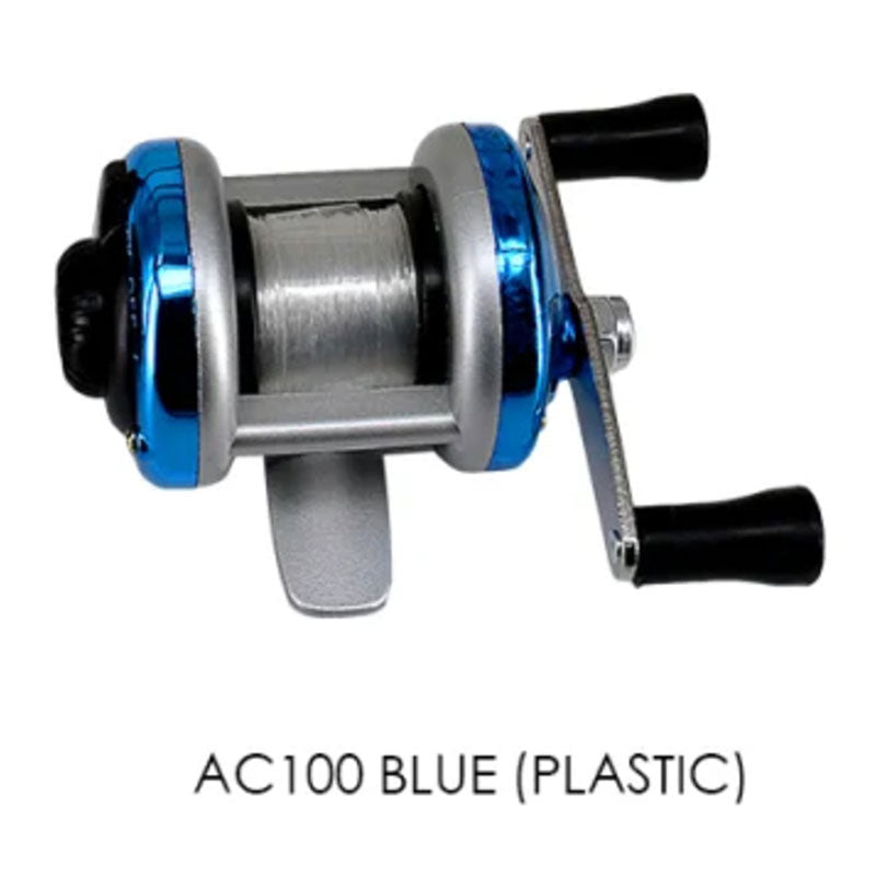 Mini Metal/Plastic Drum Fishing Wheel - Portable Winter Ice Fishing Reel
