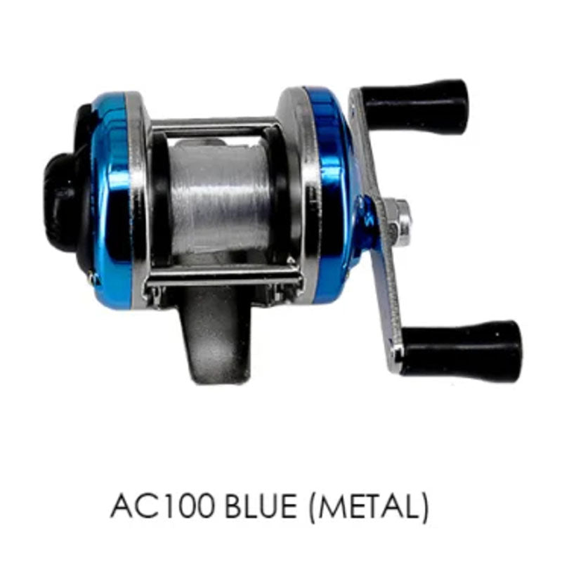 Mini Metal/Plastic Drum Fishing Wheel - Portable Winter Ice Fishing Reel