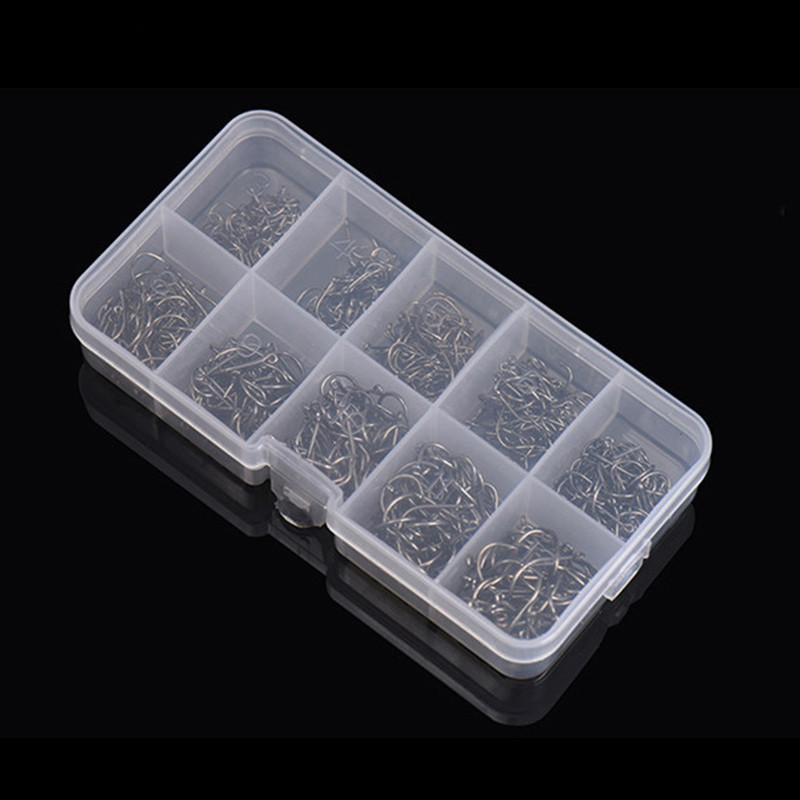 600PCS High Carbon Steel Barbed Circle Fishing Hooks (Sizes 3#-12#)