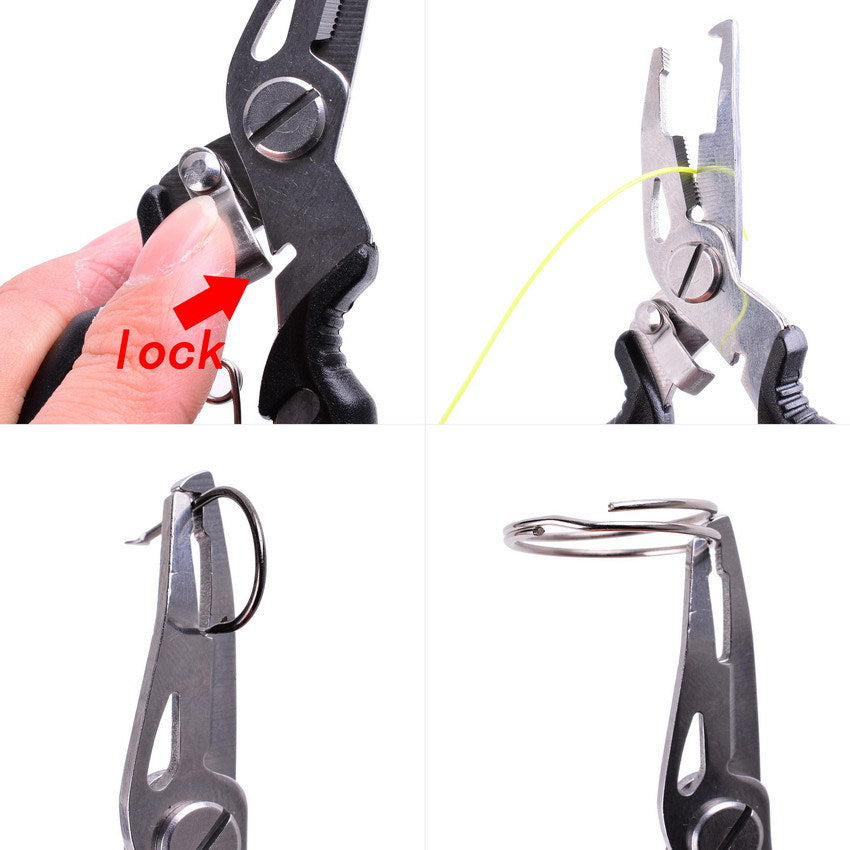 Small Fishing Pliers - Luya Stainless Steel Fish Hook Pliers with Scissors