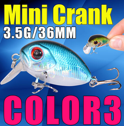 36mm 3.5g Crank Bait Hard Plastic Fishing Lure - High-Quality Wobbler for Carp Fishing