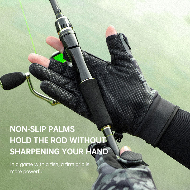 Outdoor Luya Three-Finger Fishing Gloves - Warm, Windproof & Non-Slip