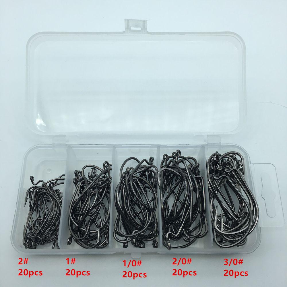 Rompin 100pcs High Carbon Steel Fishing Hooks – Assorted Sizes for All Anglers