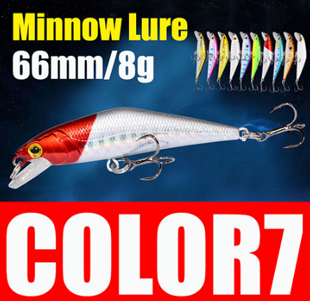 Bass Wobblers Trout Fishing Lure - 66mm/8g Minnow Hard Baits
