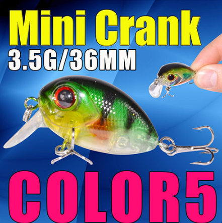 36mm 3.5g Crank Bait Hard Plastic Fishing Lure - High-Quality Wobbler for Carp Fishing