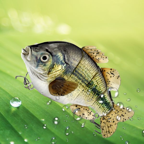 PVC Soft Tail Sub Bait - 4-Section Tilapia Sub Artificial Bait for Freshwater Fishing