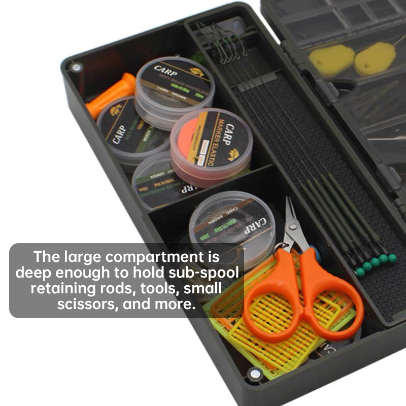 Portable Fishing Storage Box with Magnetic Compartments
