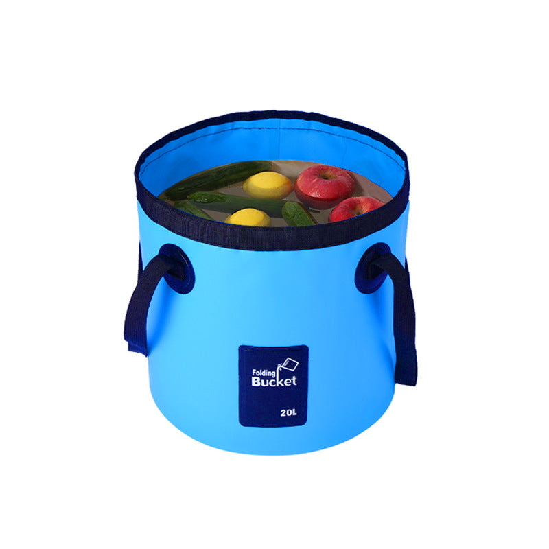 Portable Waterproof Fishing and Camping Bucket Bag - Foldable PVC Water Storage