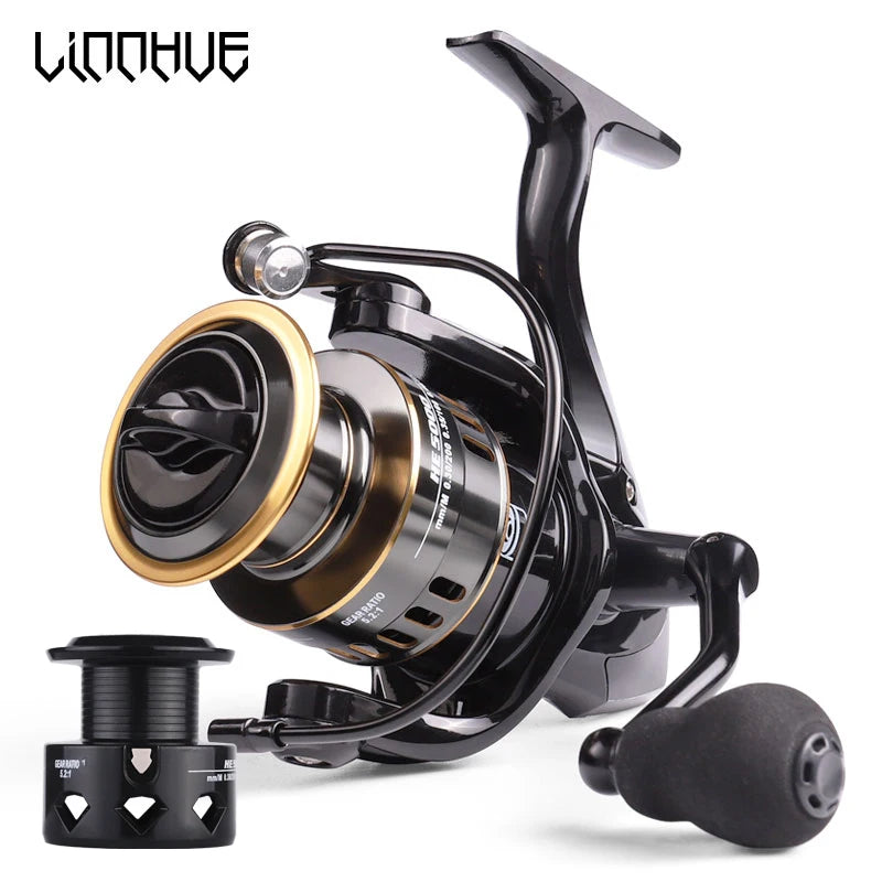 HE7000 Fishing Reel - High Speed 5.2:1, Max Drag 10kg, Saltwater & Carp Fishing