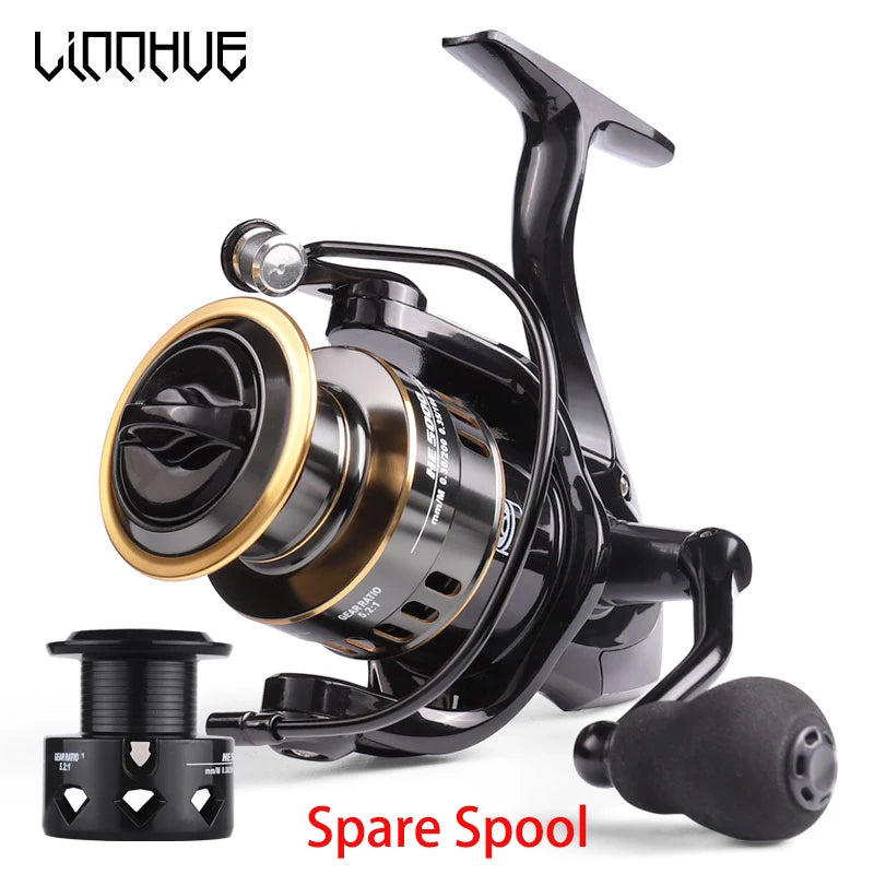 HE7000 Fishing Reel - High Speed 5.2:1, Max Drag 10kg, Saltwater & Carp Fishing