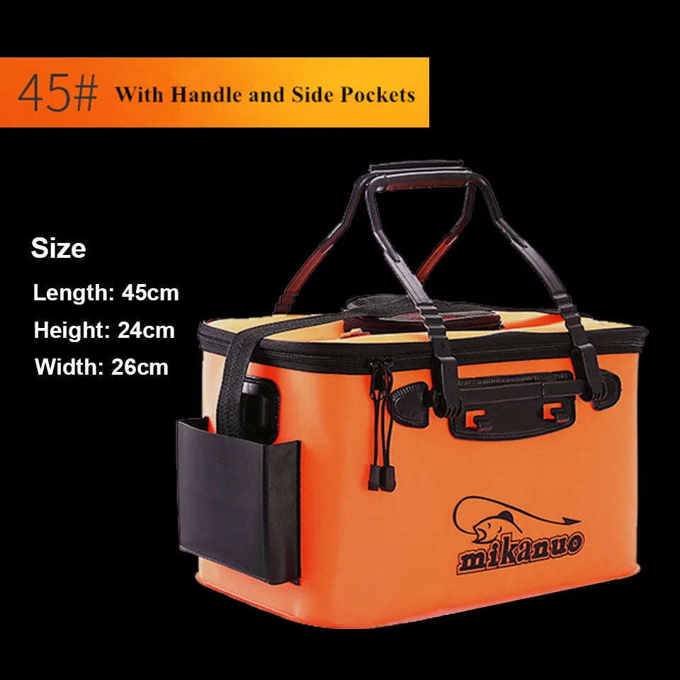 Portable EVA Fishing Bag - Collapsible Fishing Bucket & Live Fish Box for Anglers