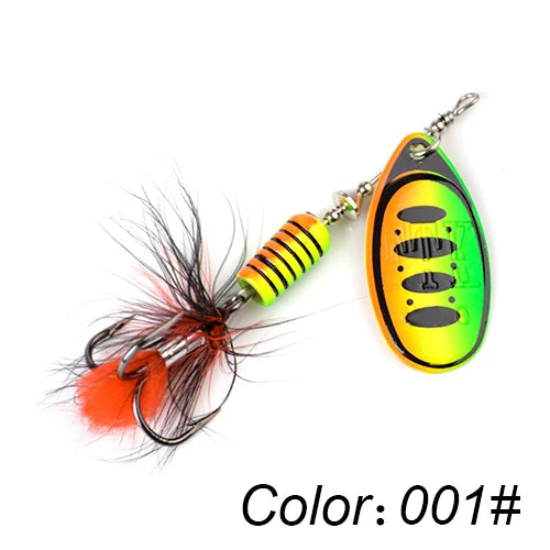 1pc Spinner Bait Fishing Lure - 7.5g, 12g, 17.5g Hard Spoon for Bass & Pike