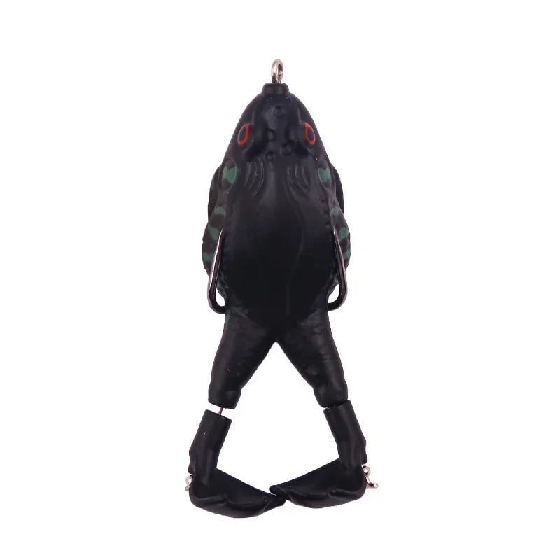 Frog Lure Double Propeller Legs Silicone Soft Baits for Topwater Fishing