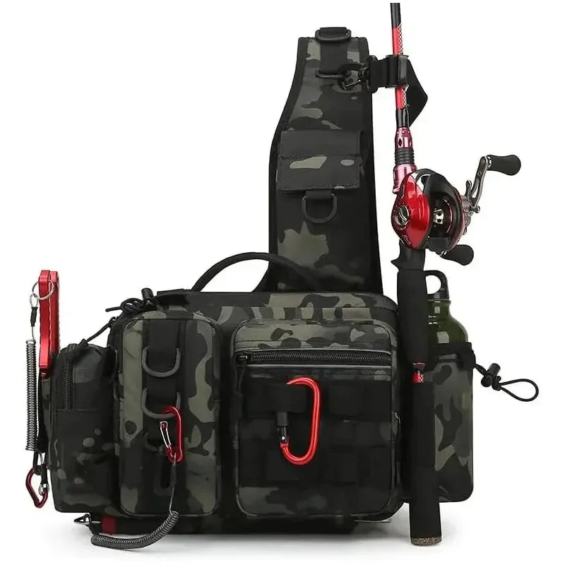 Large Capacity Fishing Gear Bag - Lure Bag Waist Bag & Crossbody Design