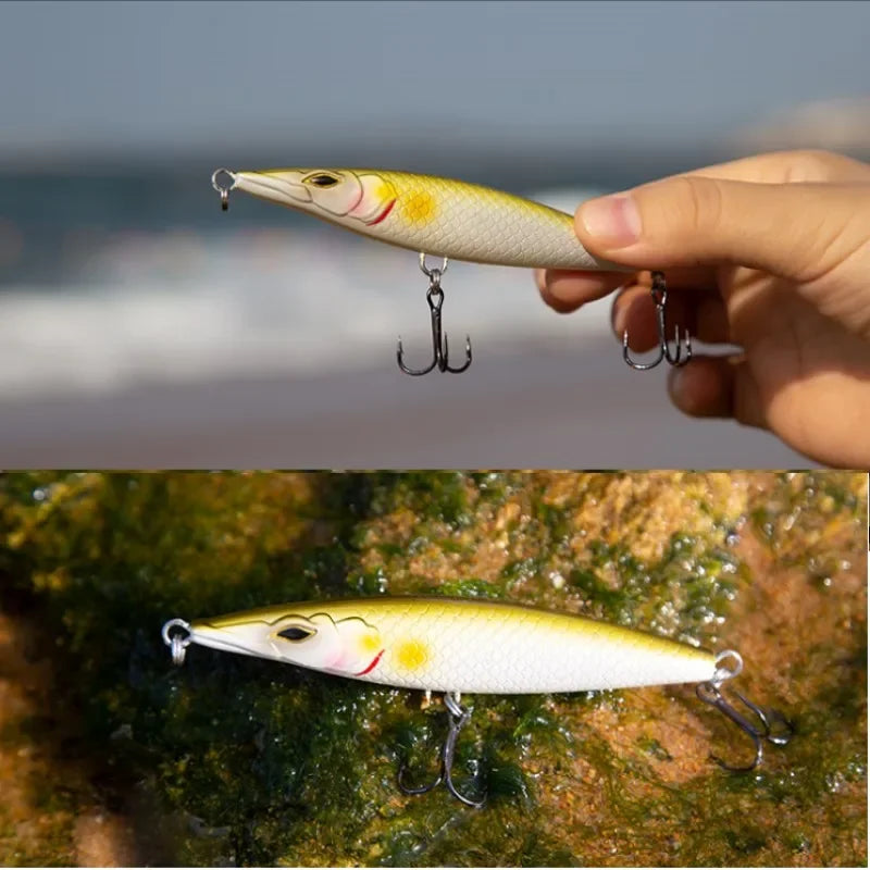 Fishing Lure Floating Pencil Bait - Topwater Stickbait for Seabass and Bonitos