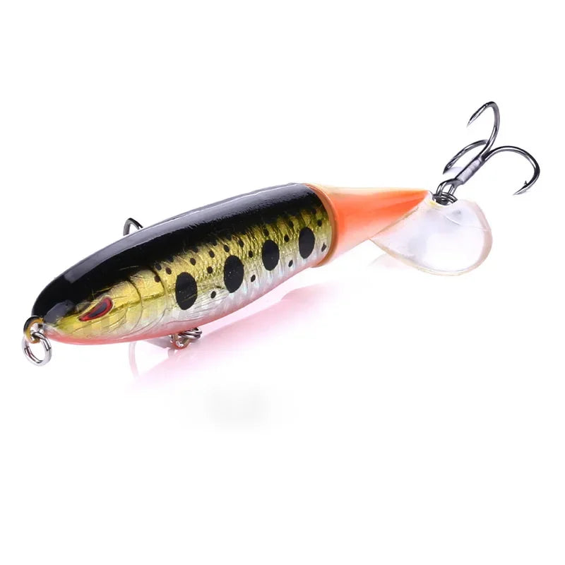 Topwater Spinner Fishing Lure - 10cm & 14cm Popper Pencil Hard Bait