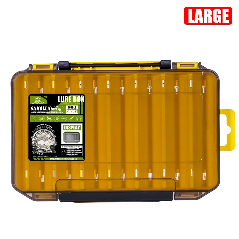 Double-Sided Compact Tackle Box - Versatile Organizer for Lures, Hooks, and Baits