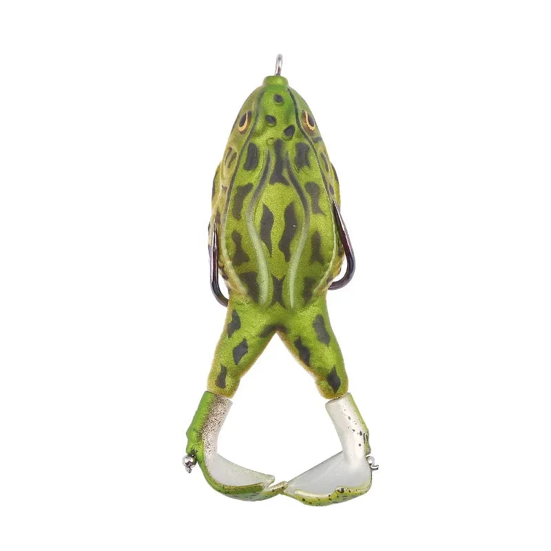 Frog Lure Double Propeller Legs Silicone Soft Baits for Topwater Fishing
