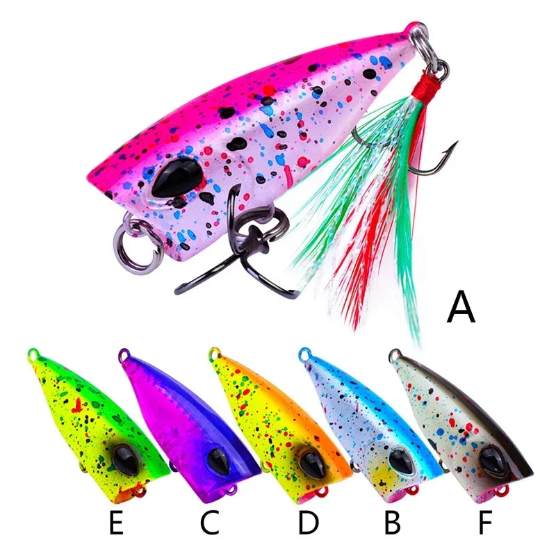 4.3cm Mini Popper Lure for Trout Fishing - Ultralight Topwater Bait