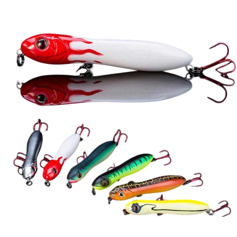 1pc/3pcs 10cm Floating Fishing Lures - Pencil Bait Popper Top Water Artificial Baits