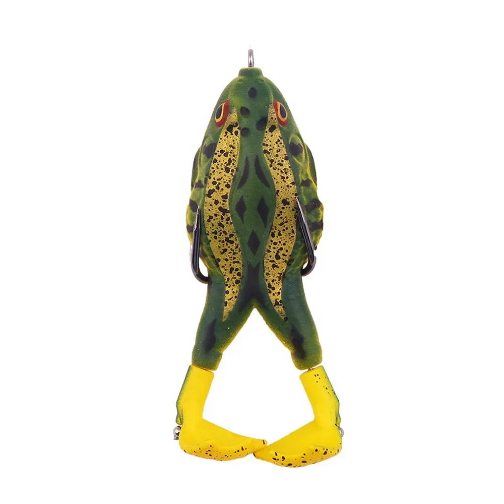Frog Lure Double Propeller Legs Silicone Soft Baits for Topwater Fishing