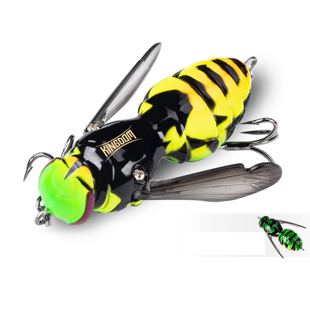 Wasp Crawl Bait - 4.2g & 6.6g Floating Insect Bionic Swimbaits for Fishing