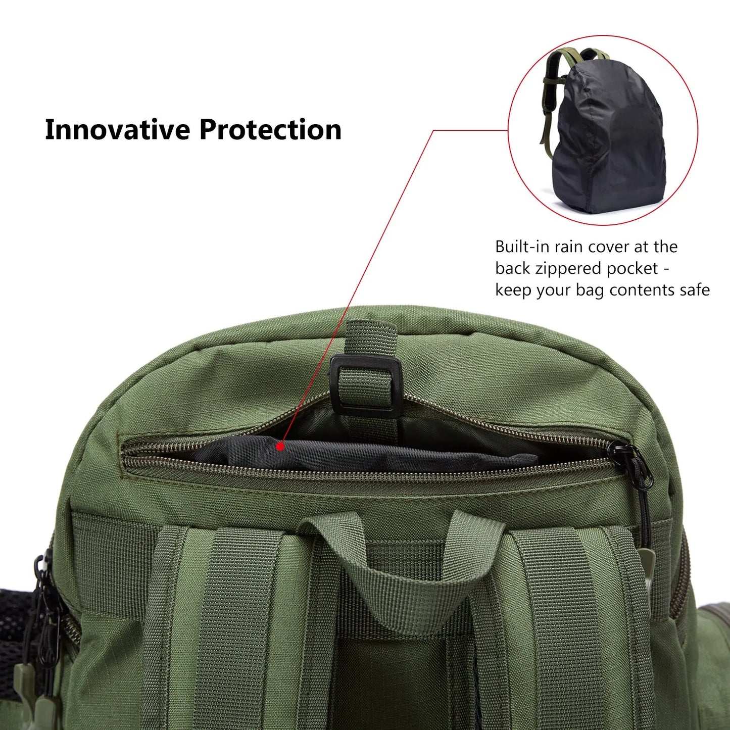 Lightweight Tactical Fishing Bag Tackle Backpack - Multifunctional Gear Storage
