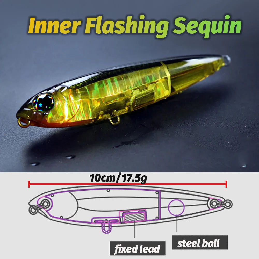 Floating Pencil Bait 17.5g 10cm - Topwater Walk The Dog Fishing Lure