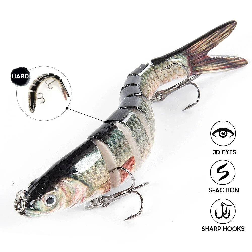 Multi Jointed Swimbait Fishing Lure – Bionic Slow Sinking Crank Bait for Freshwater & Saltwater