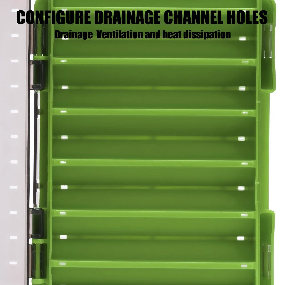 Double-Sided Compact Tackle Box - Versatile Organizer for Lures, Hooks, and Baits