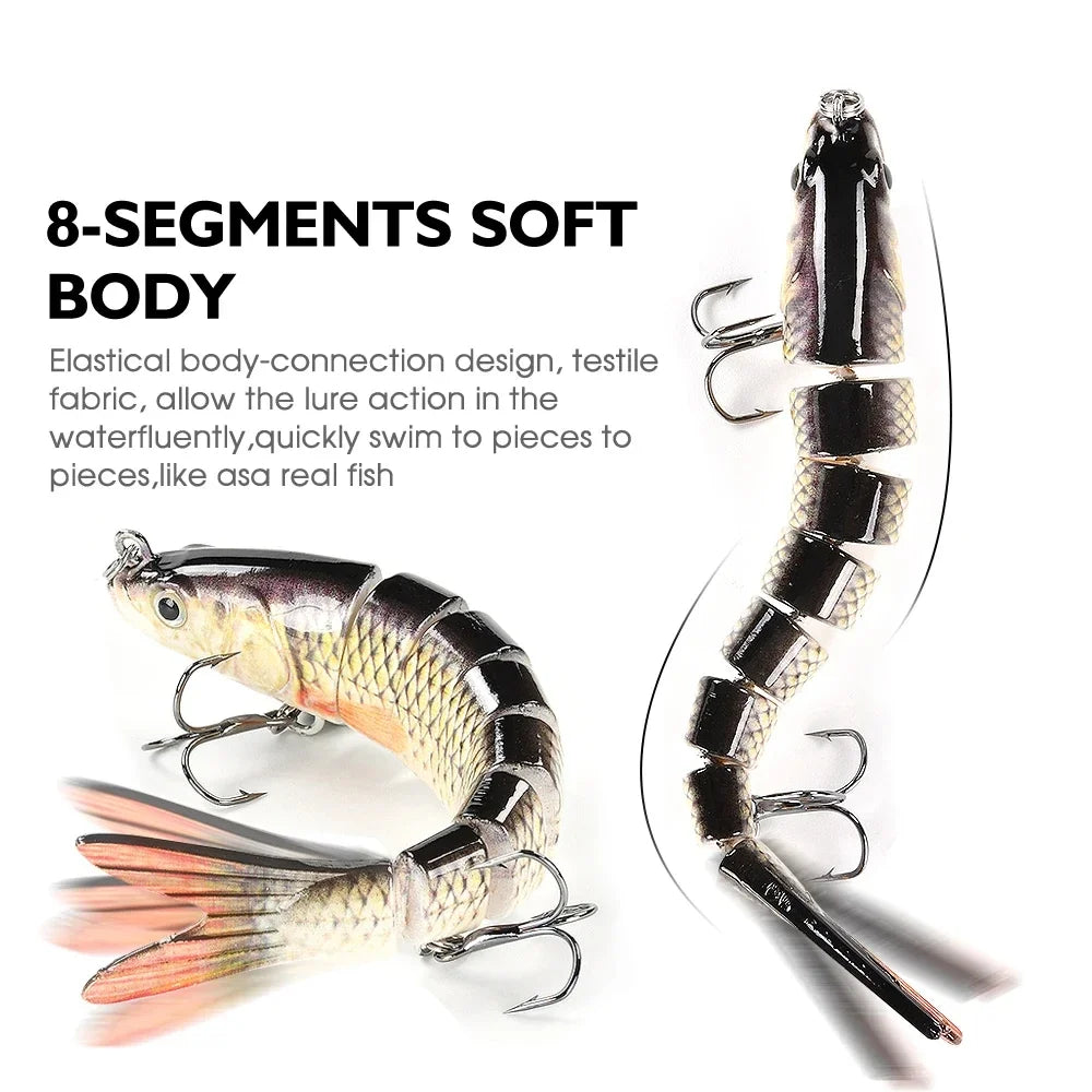 Multi Jointed Swimbait Fishing Lure – Bionic Slow Sinking Crank Bait for Freshwater & Saltwater