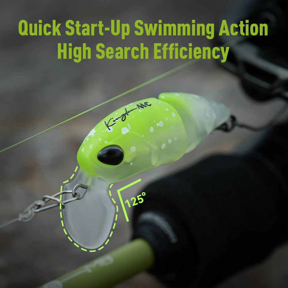 Kingdom 2 Section Minnow Lure - 37mm Floating S-shaped Wobble for Topwater Fishing