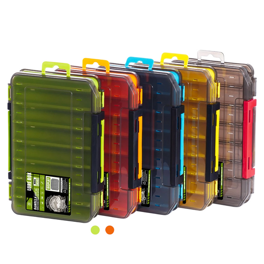 Double-Sided Compact Tackle Box - Versatile Organizer for Lures, Hooks, and Baits