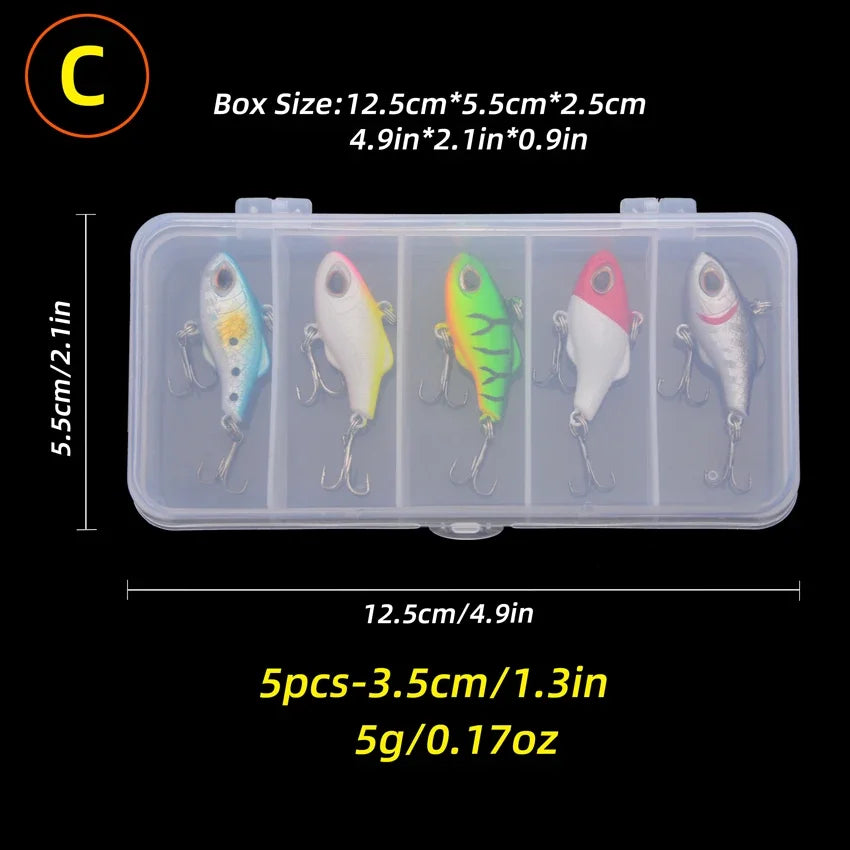 5Pcs/Box Premium Topwater Minnow Popper Fishing Lures - Perfect for Big Fish